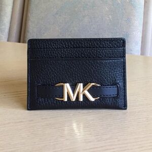 Michael Kors Reed Black Leather Card Holder